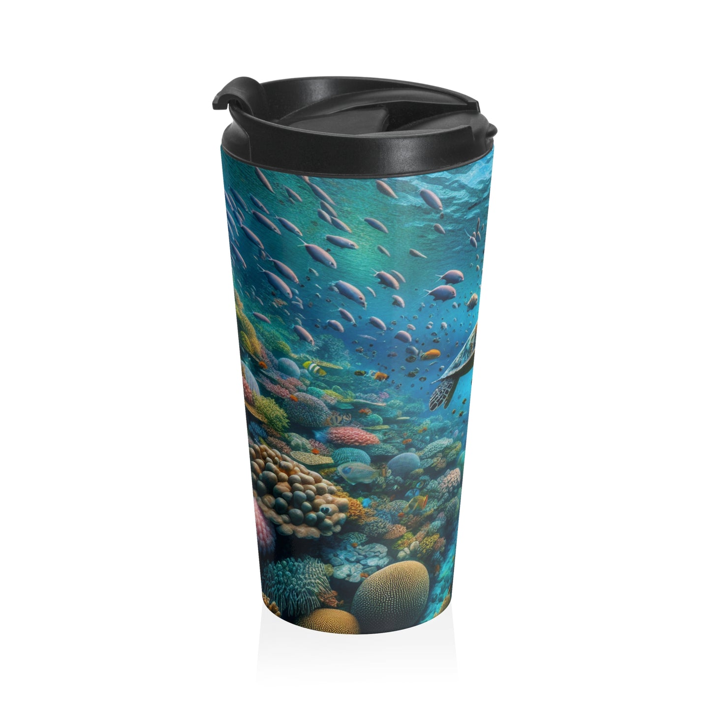 "Beneath the Surface: An Underwater Wonderland" - The Alien Stainless Steel Travel Mug