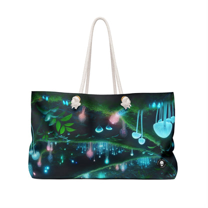 "Enchanted Night: Bioluminescent Forest" - The Alien Weekender Bag