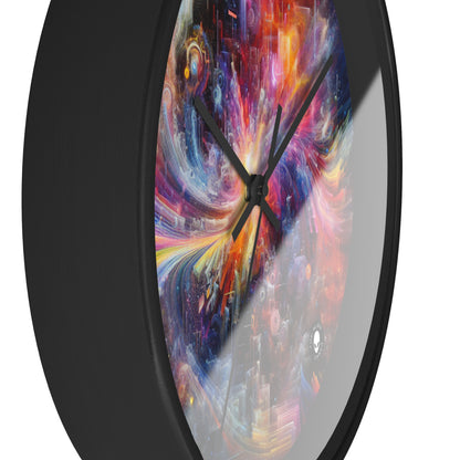 "Chromatic Sundown: Time-Lapse Sky Art" - The Alien Wall Clock Video Art