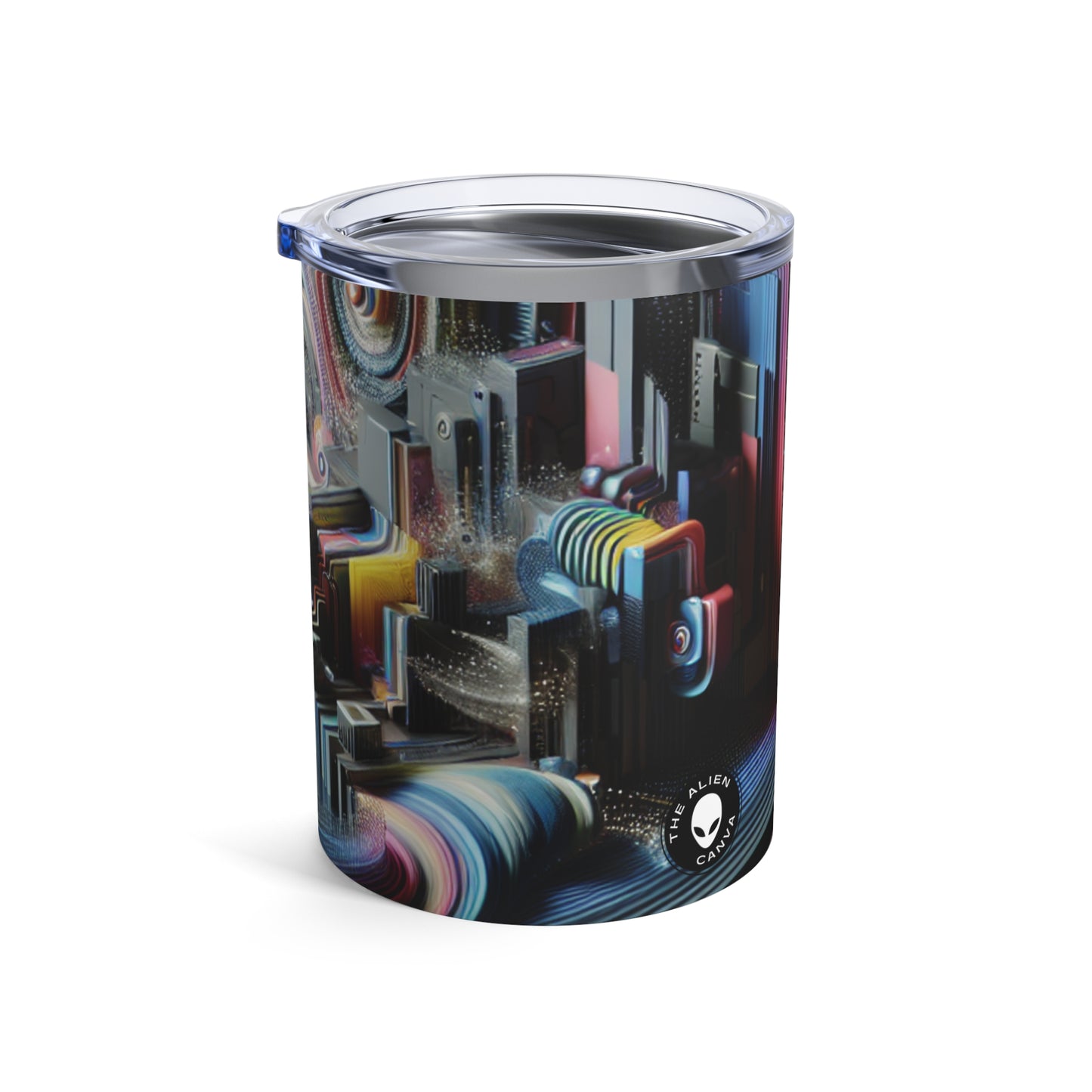 "Neon Nights: A Futuristic Urban Dream" - The Alien Tumbler 10oz Digital Art