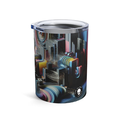 "Neon Nights : Un rêve urbain futuriste" - The Alien Tumbler 10oz Digital Art