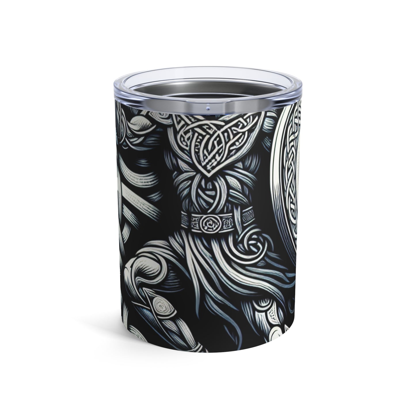 "Celtic Knight: Espada y escudo en nudos antiguos" - The Alien Tumbler 10oz Celtic Art Style