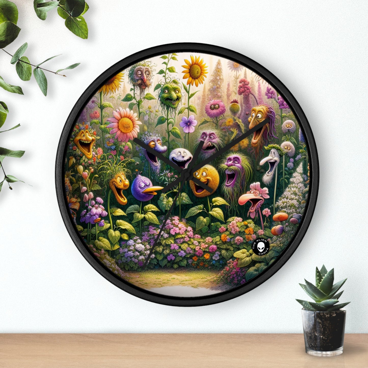 "The Talking Garden" - The Alien Wall Clock