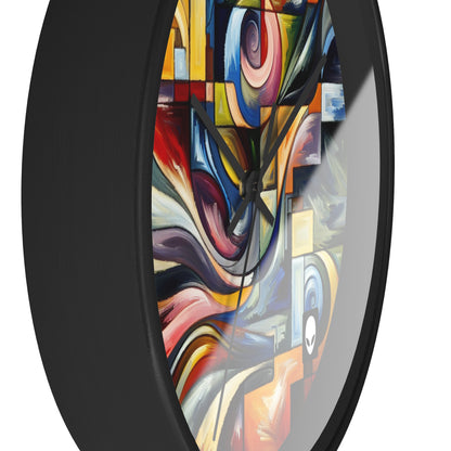 "Une tension de formes" - L'horloge murale Alien de style expressionnisme abstrait