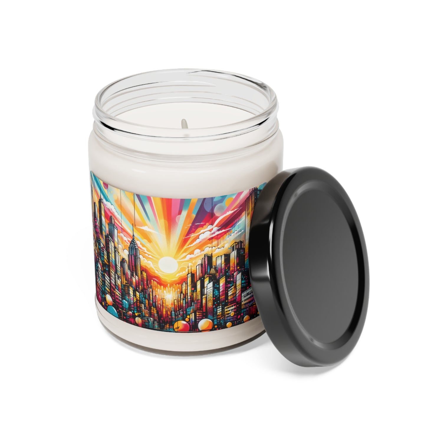 "Cityscape Sunrise" - The Alien Scented Soy Candle 9oz Street Art / Graffiti Style