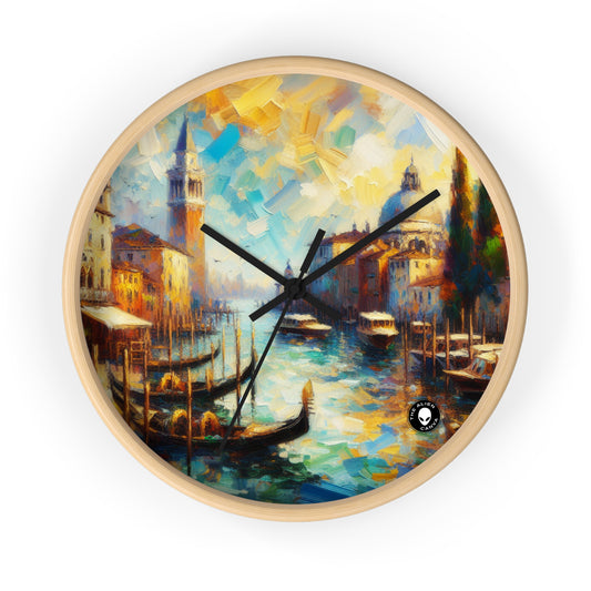 "Serenity in the City: Capturing the Golden Hour" - The Alien Wall Clock Impressionism