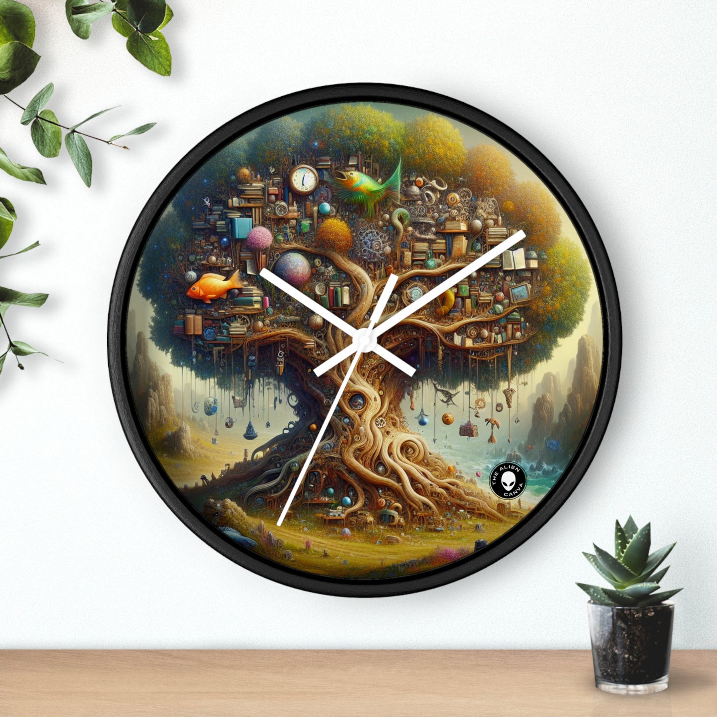 "The Tree of Curiosities" - The Alien Wall Clock