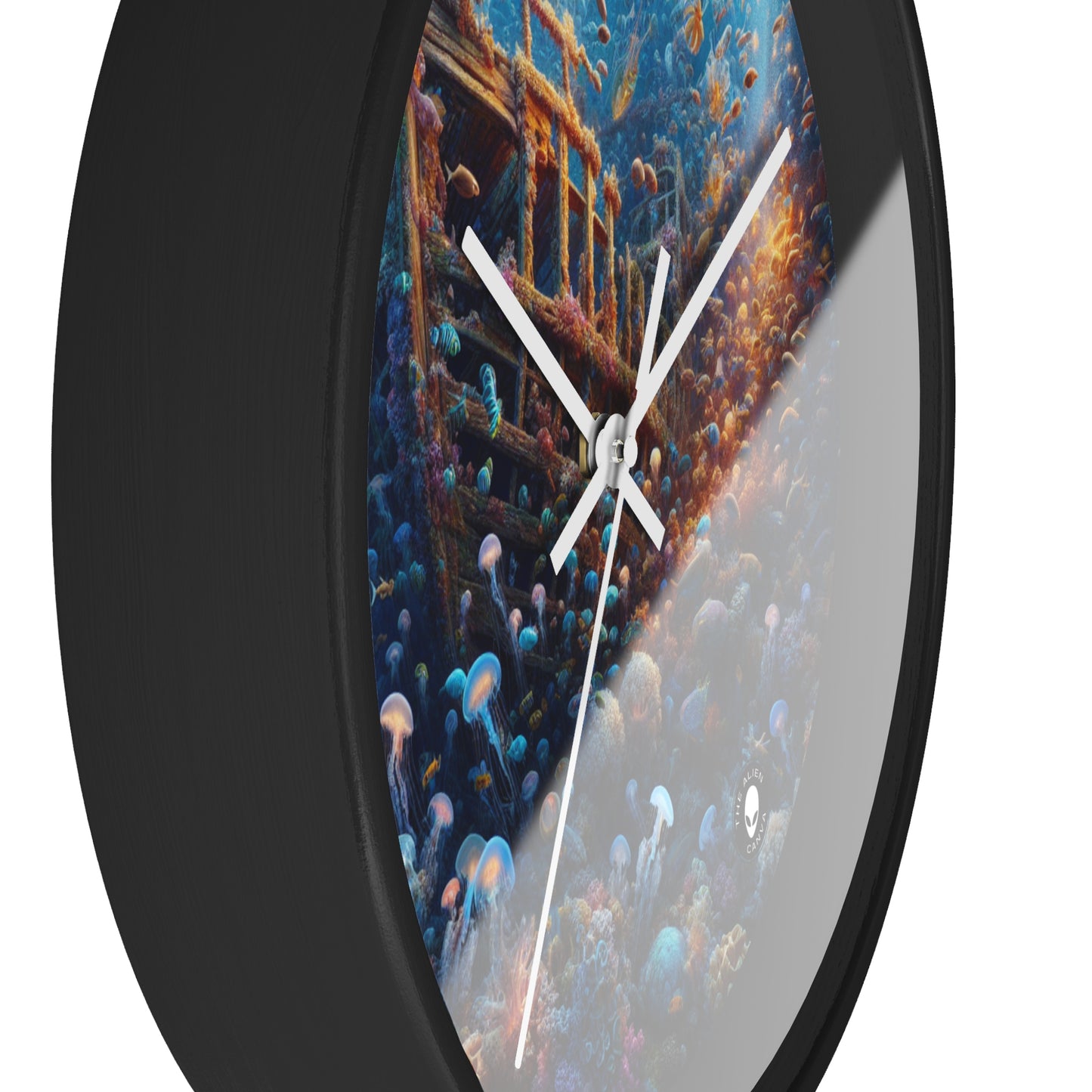 "Enigmatic Underwater World" - The Alien Wall Clock