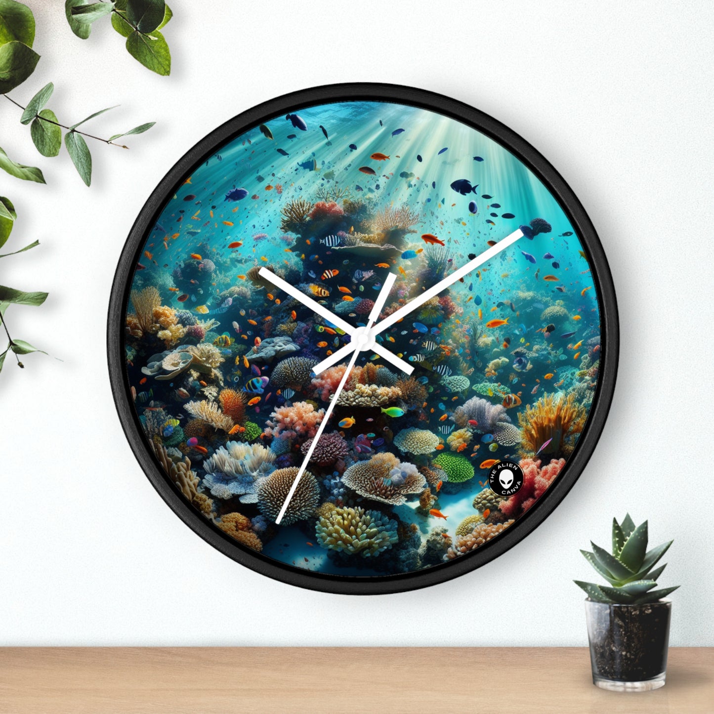 "Underwater Paradise: The Jewel of the Sea" - The Alien Wall Clock