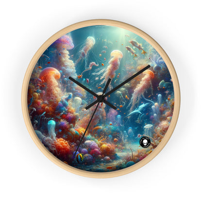 "Enchanted Aquatic Wonderland" - The Alien Wall Clock