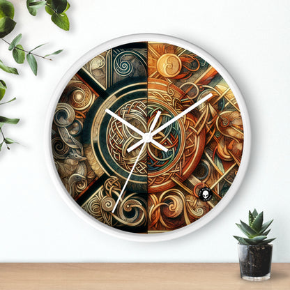 "Metamorphic Threads: Exploring Transformation through Celtic Knot Art" - The Alien Wall Clock Celtic Art