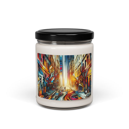 "Écosystème urbain : une fusion de graffitis" - La bougie de soja parfumée Alien 9oz Graffiti Art