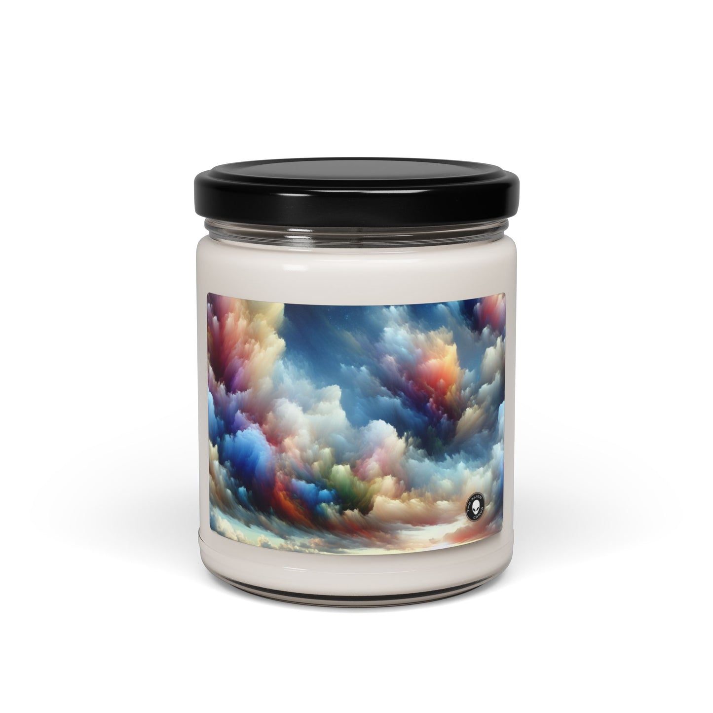 "Rainbow Cloudscape: A Surreal Watercolor Dream" - The Alien Scented Soy Candle 9oz