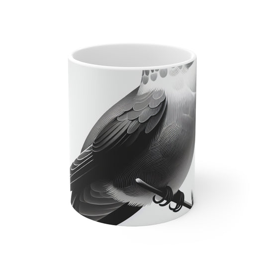 "A Melodic Moment" - The Alien Ceramic Mug 11oz Minimalism Style