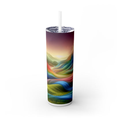 "Emotionally Charged Dreamscape" - The Alien Maars® Skinny Tumbler with Straw 20oz