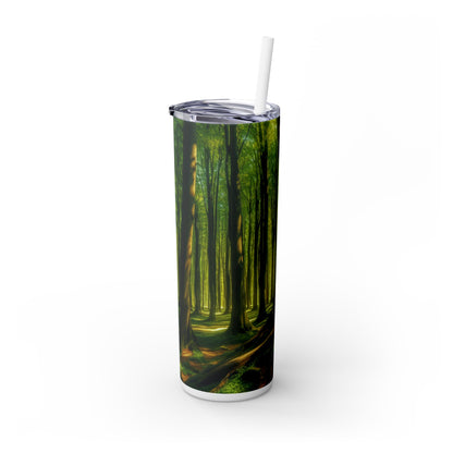 "El bosque vigilante: La puerta encantada" - Vaso estrecho con pajita de 20 oz de Alien Maars®