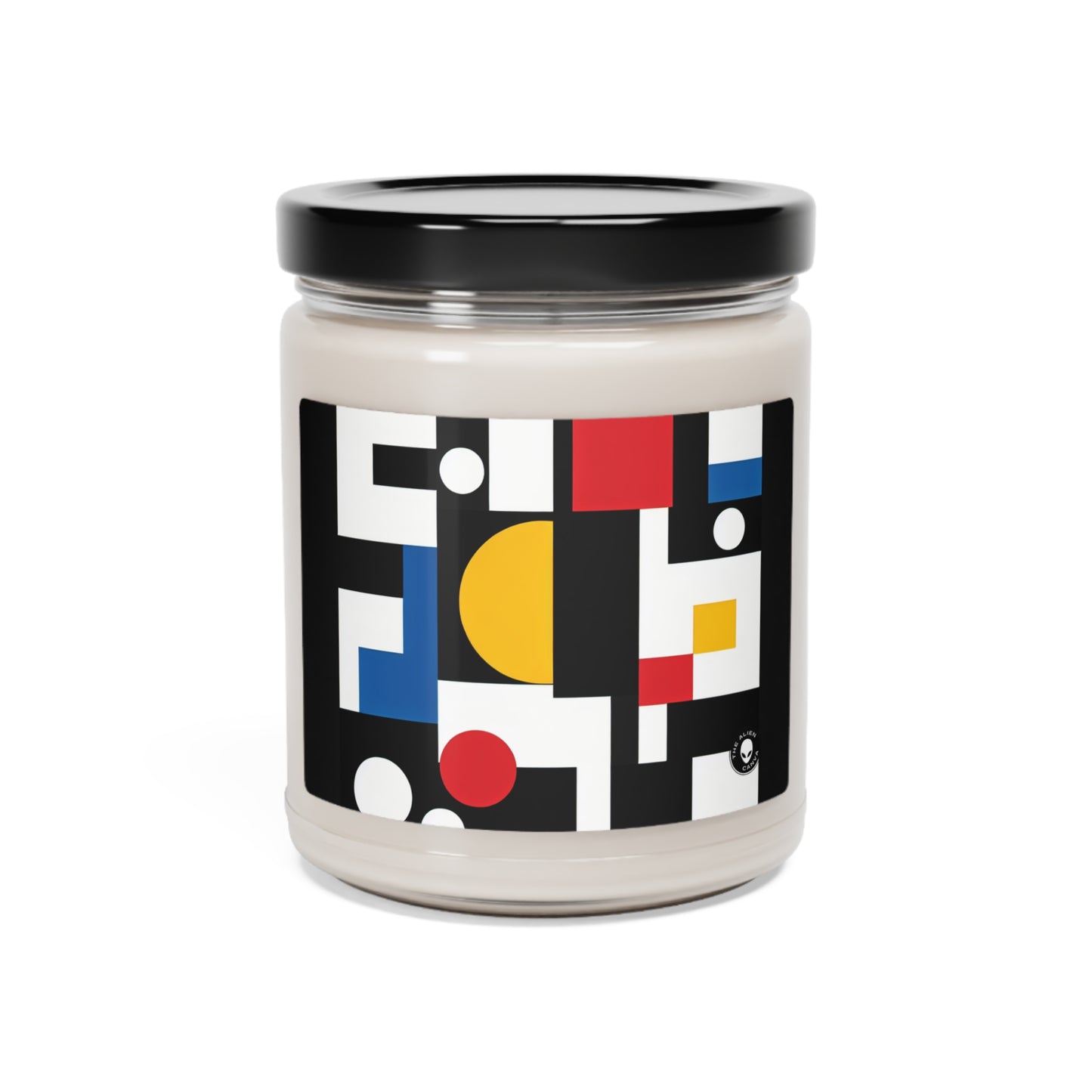 "Suprematic Harmony: Explorer la composition géométrique avec des couleurs vives" - La bougie de soja parfumée Alien 9oz Suprematism