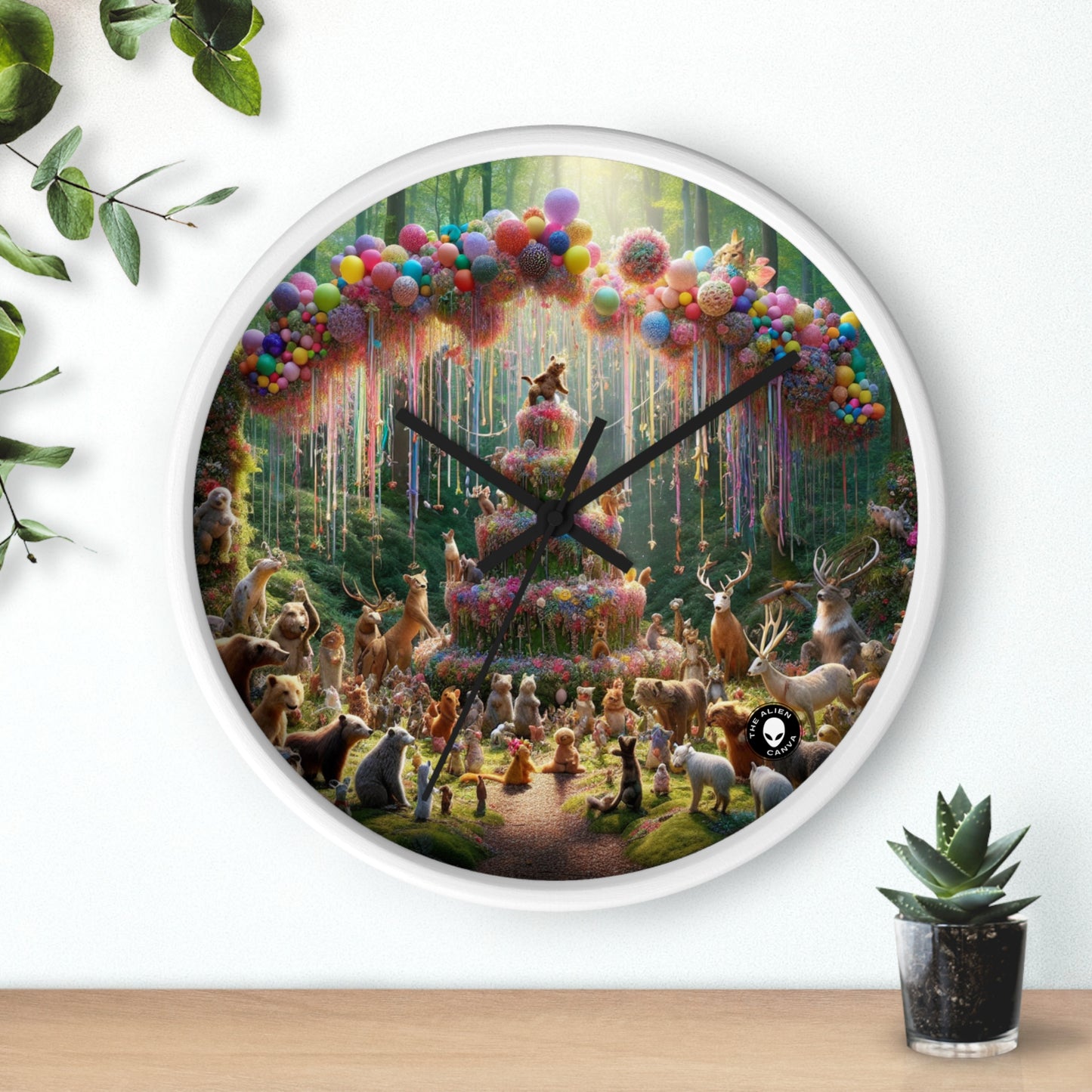 "Forest Fiesta" - The Alien Wall Clock