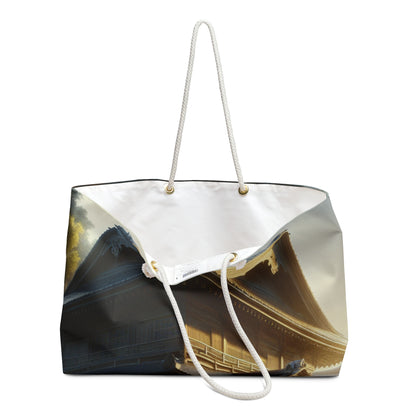 "Golden Hour Bliss: Photographic Realism Landscape" - The Alien Weekender Bag Photographic Realism