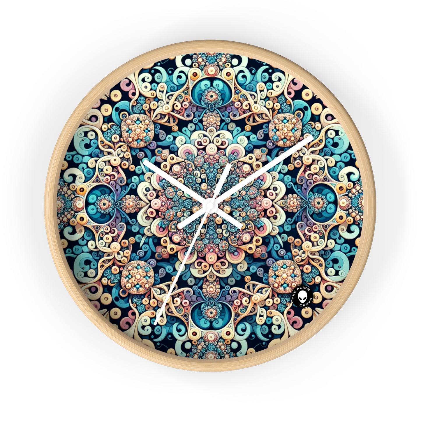 "Flight of Geometry: Algorithmic Art Inspired by Avian Movement" - The Alien Wall Clock Algorithmic Art