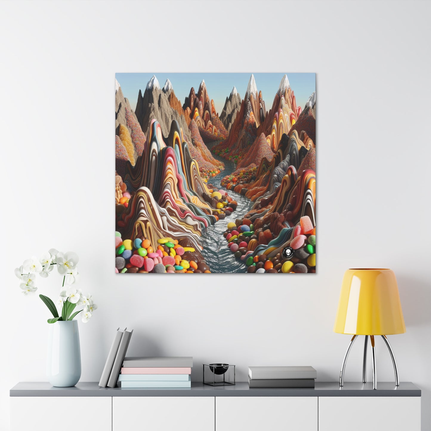 "Candyland: A Sweet Surrealistic Landscape" - The Alien Canva