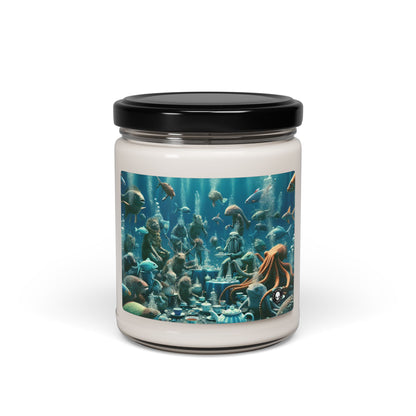 "La hora del té en el mar azul profundo" - Vela de soja con aroma alienígena de 9 oz