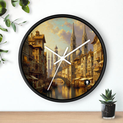 "Riviera Rhapsody: An Abstract Ode to the French Mediterranean" - The Alien Wall Clock New European Painting