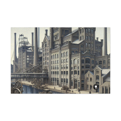 "Urban Precision: Modern Cityscape in the Style of Precisionism" - The Alien Canva Precisionism