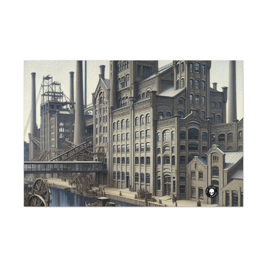 "Urban Precision: Modern Cityscape in the Style of Precisionism" - The Alien Canva Precisionism