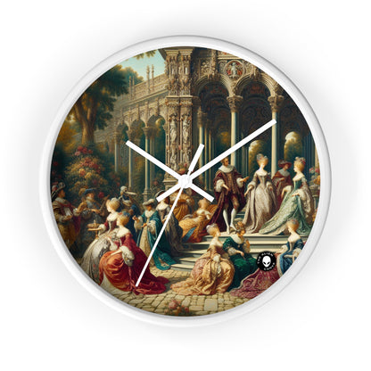 "Elegancia real: un retrato de jardín de inspiración gótica" - The Alien Wall Clock International Gothic