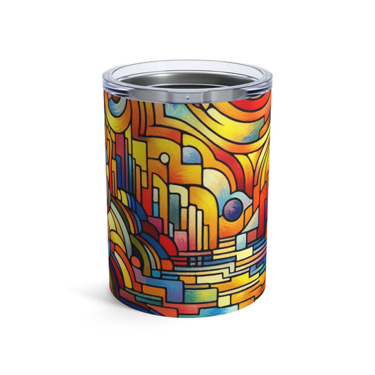 Neon Nightscapes: A Fauvism Cityscape - The Alien Tumbler 10oz Fauvism