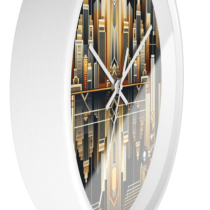 "Luxe Deco: Artistic Elegance at The Grand Hotel" - The Alien Wall Clock Art Deco