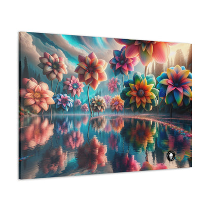 "Enchanted Waters: A Floral Dreamland" - The Alien Canva