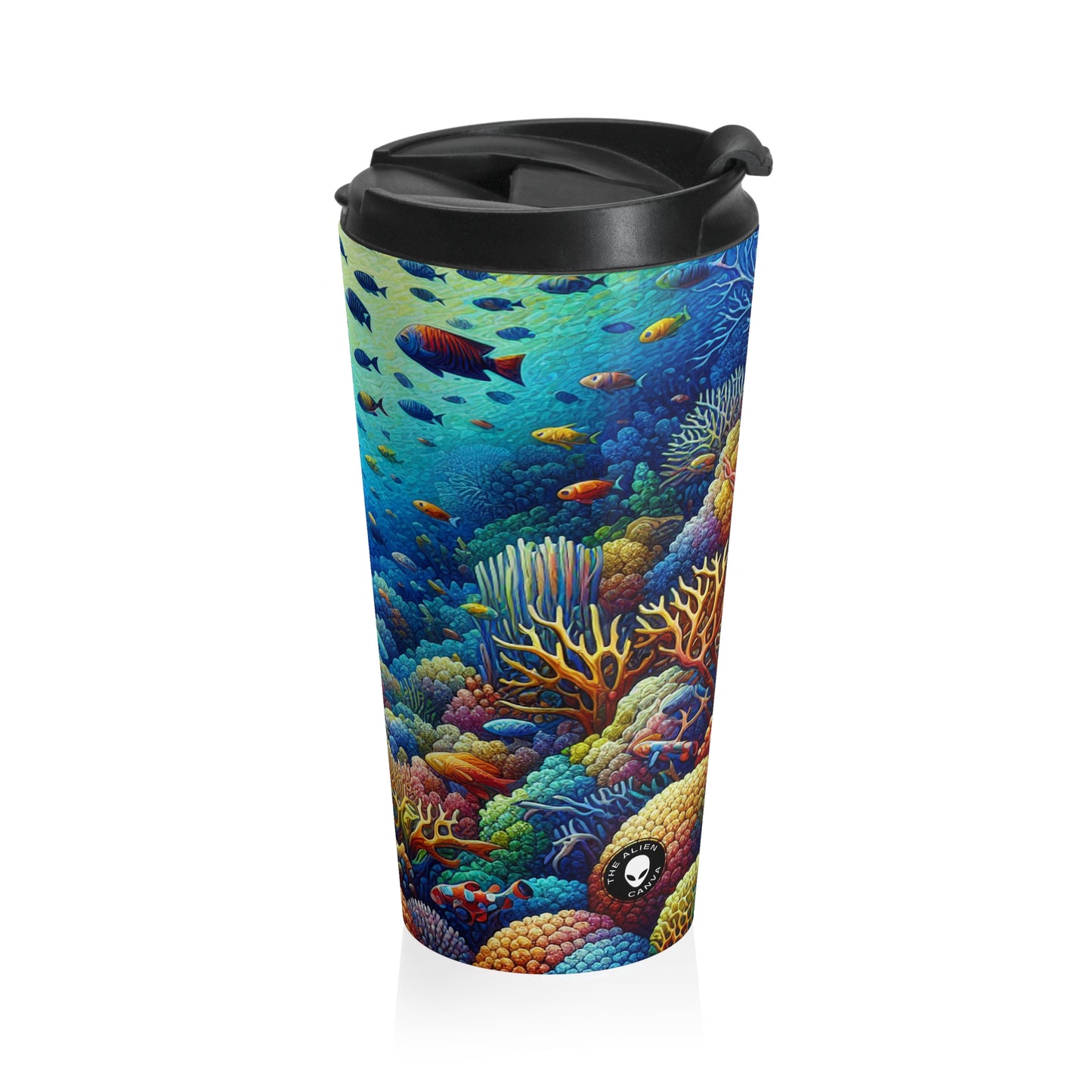 "Marine Paradise: Colorful Coral Reef Wildlife" - The Alien Stainless Steel Travel Mug