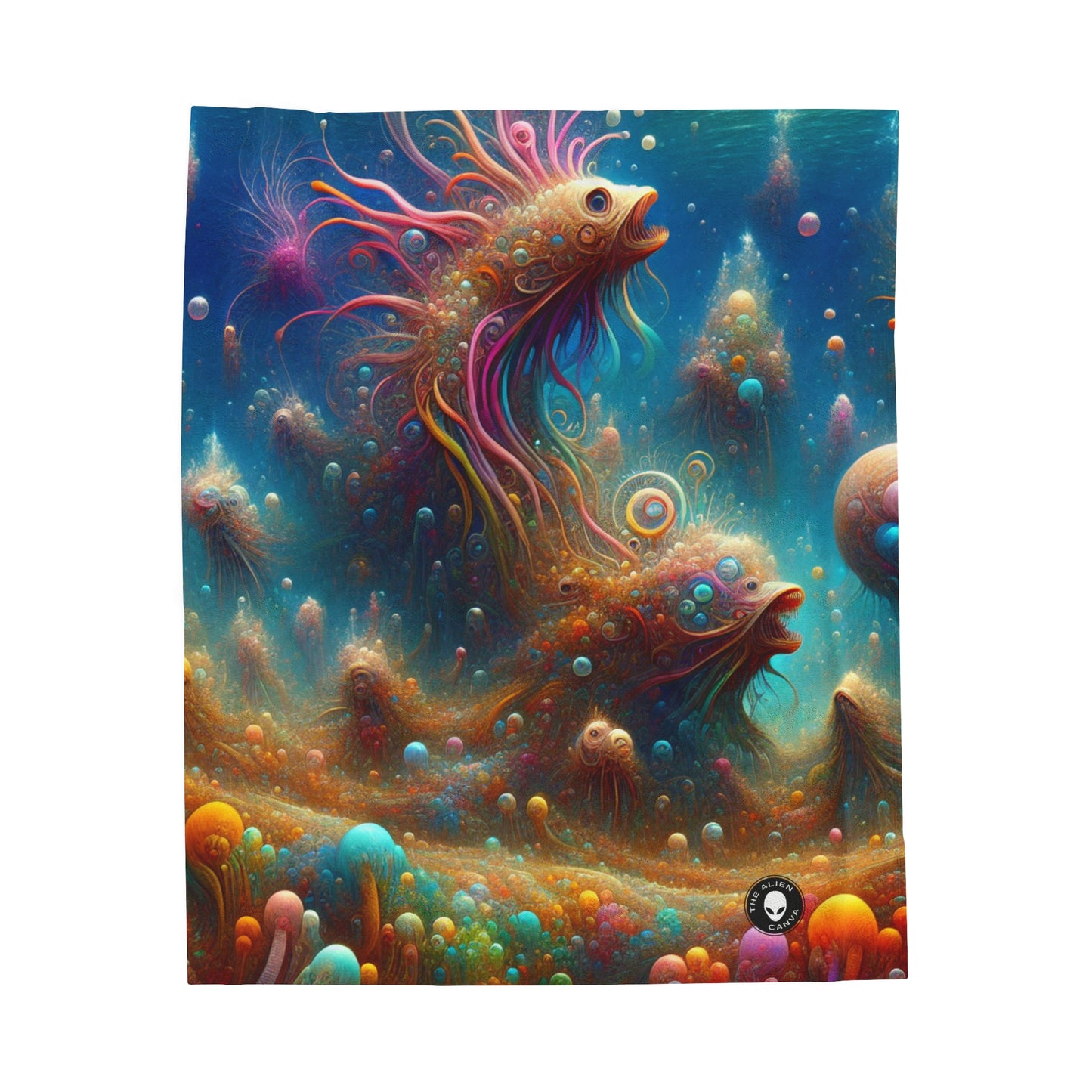 "Enchanting Aquatic Dreamscape" - The Alien Velveteen Plush Blanket