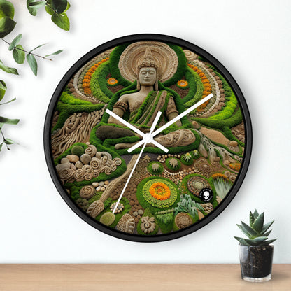 "Forest Mandala: Una armonía de la naturaleza" - El reloj de pared alienígena Earth Art