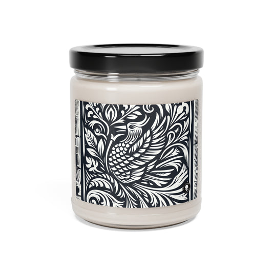 "Elements in Unison: A Woodcut Exploration" - The Alien Scented Soy Candle 9oz Woodcut Printing