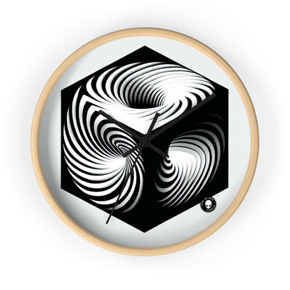 "Convolutional Cube: An Optical Illusion of Unceasing Movement" - The Alien Wall Clock Op Art