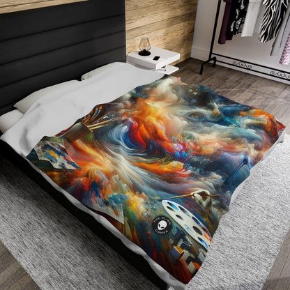 "Mystical Forest: A Whimsical Wonderland" - The Alien Velveteen Plush Blanket Digital Painting