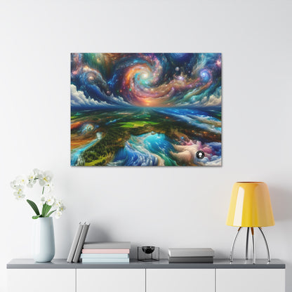 "Galactic Patchwork: A Surreal Landscape" - The Alien Canva