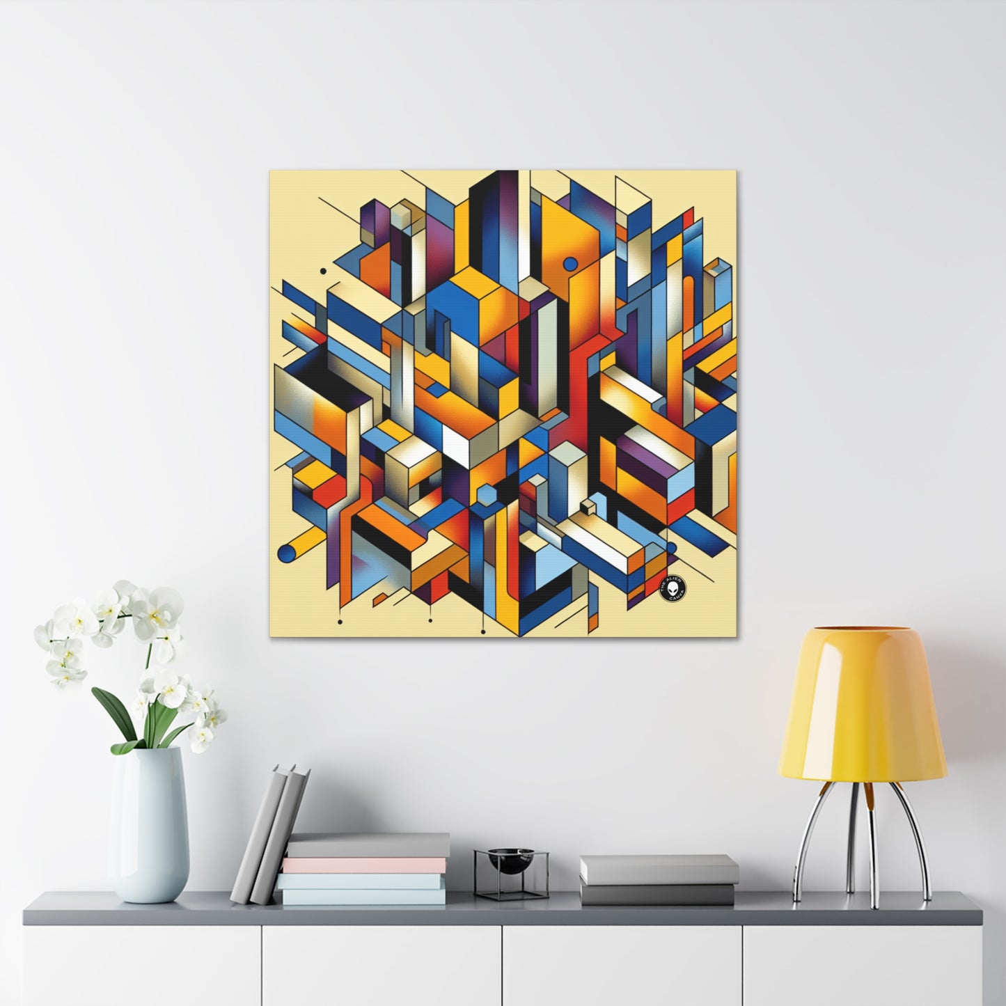 "Metropolis Pulse" - El cubofuturismo Alien Canva