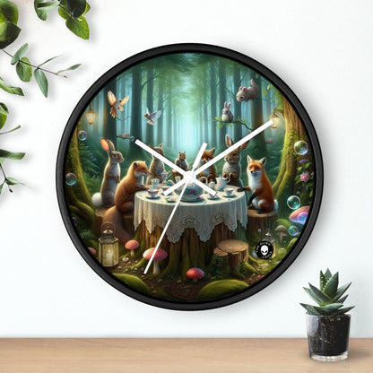 "Enchanted Forest Tea Time" - The Alien Wall Clock