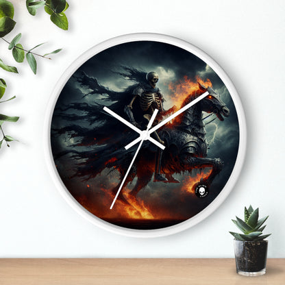 "Caballería de la Noche". - El reloj de pared alienígena de arte gótico.