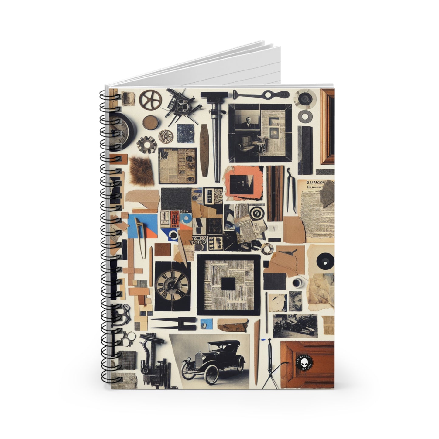 "Chaos in Modernity: A Journey to Meaning" - The Alien Spiral Notebook (Ruled Line) Dadaism