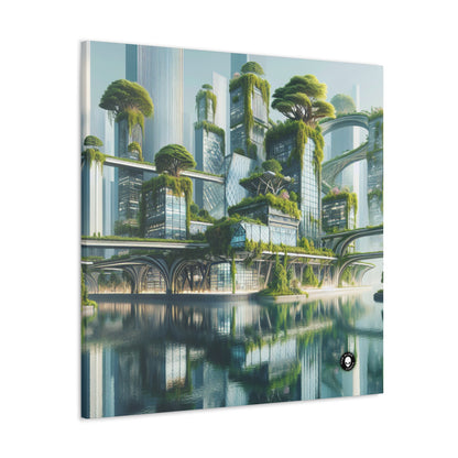 "Nature's Fusion : Un paysage urbain futuriste" - The Alien Canva