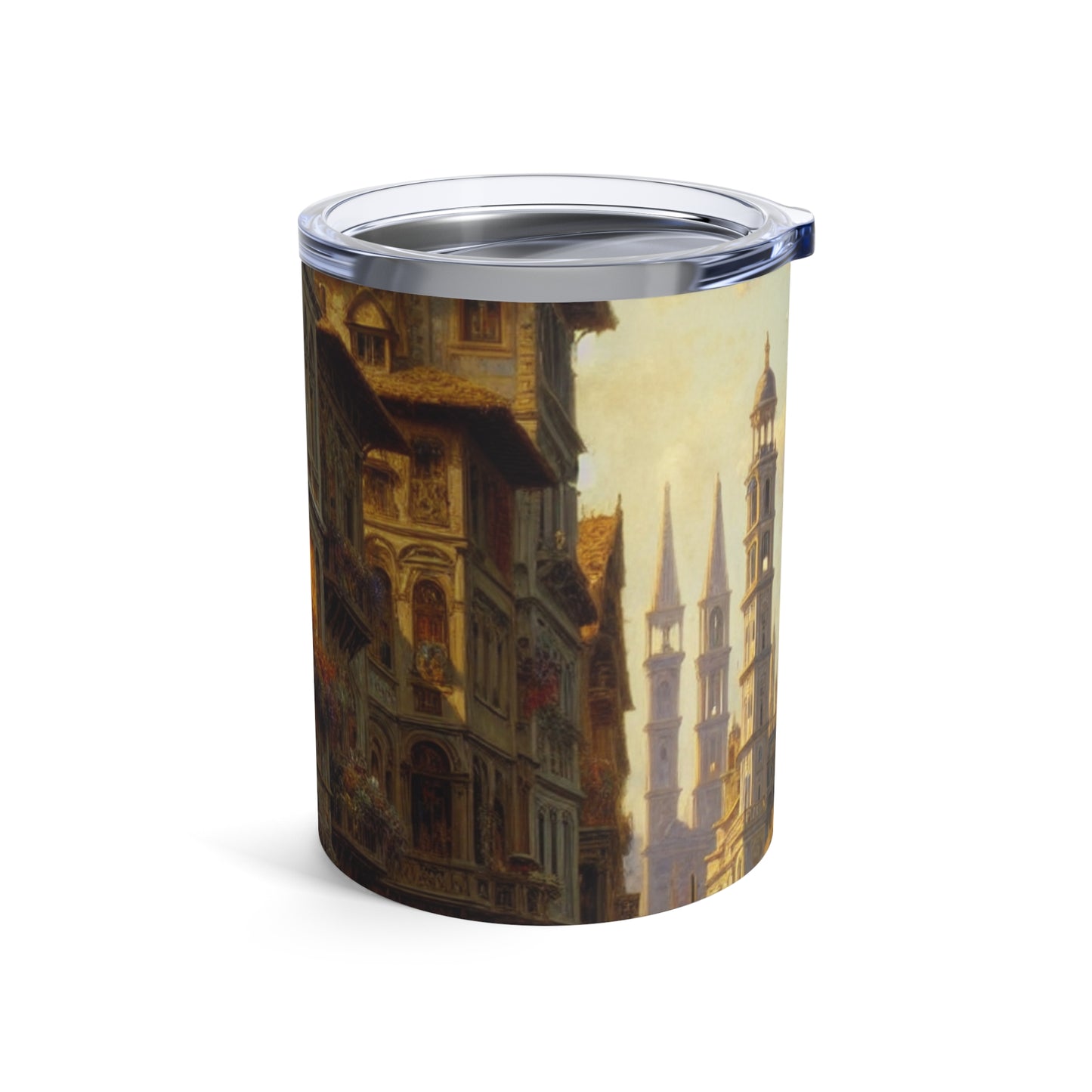 "Riviera Rhapsody: An Abstract Ode to the French Mediterranean" - The Alien Tumbler 10oz New European Painting