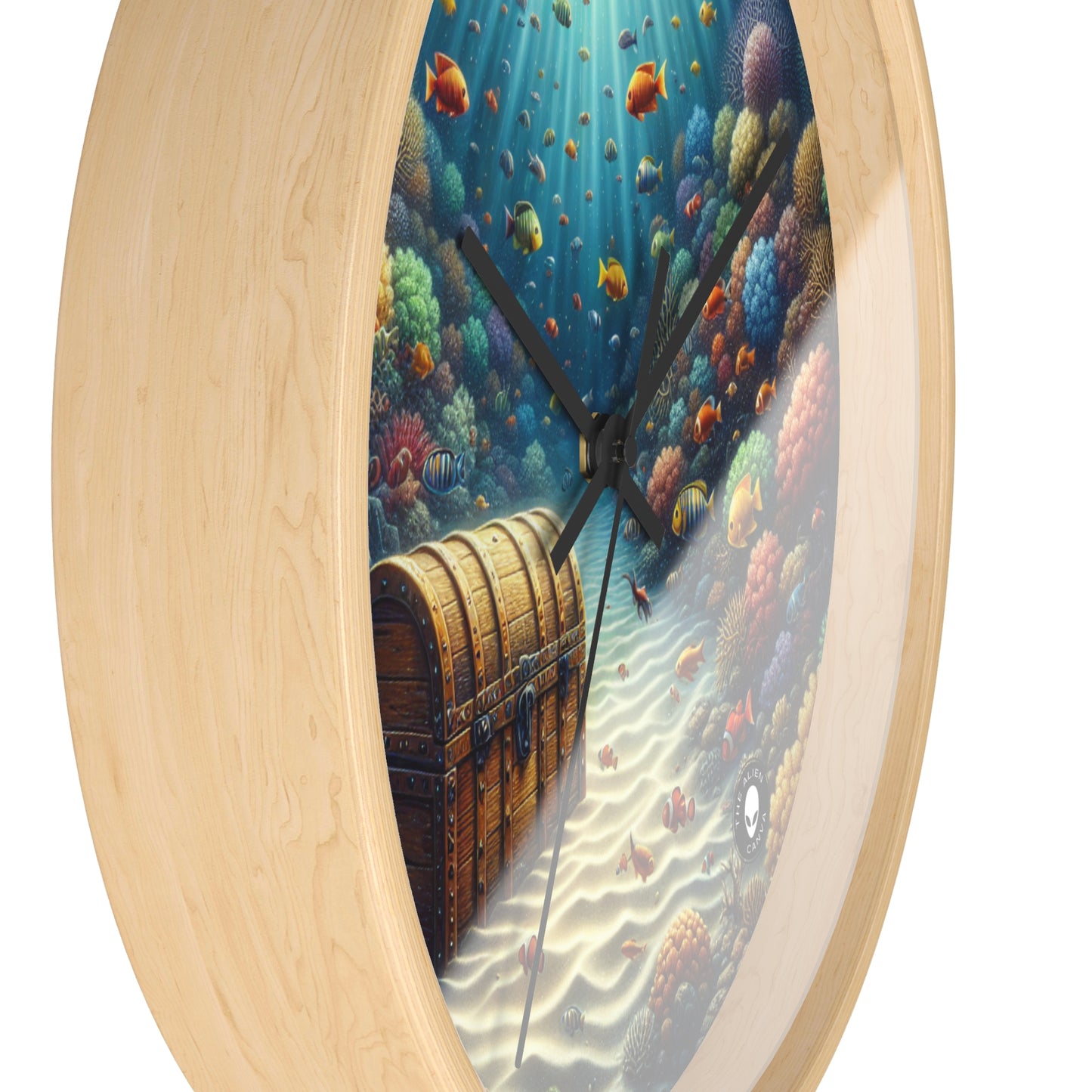 "Beneath the Waves: Treasure in the Coral Reef" - The Alien Wall Clock