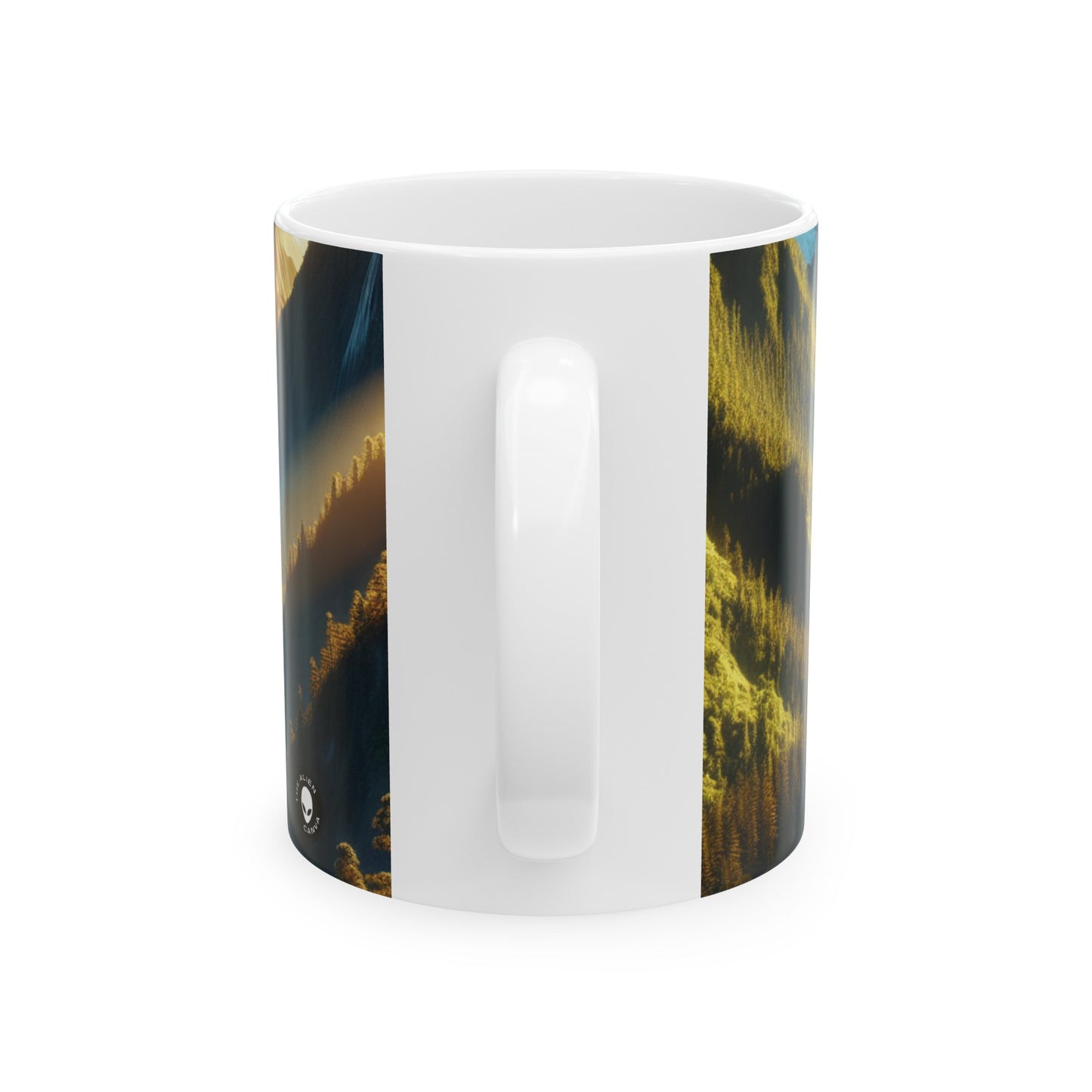 "Serenity's Palette: A Sunset Symphony" - The Alien Ceramic Mug 11oz Photorealism