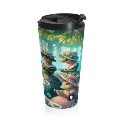 "Fancy Hats and Teacups: A Woodland Tea Party" - The Alien Stainless Steel Travel Mug