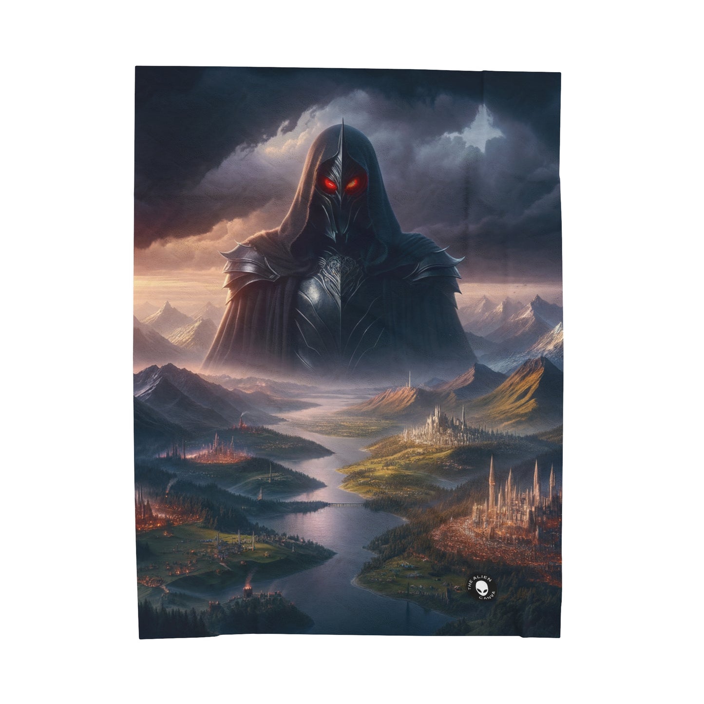 "Sauron's Reclamation: The Darkening of Middle Earth" - The Alien Velveteen Plush Blanket